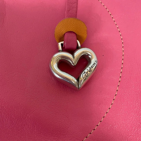Brighton “JODI” Pink/Mauve Satchel/Tote Stitched Heart - Picture 10 of 12